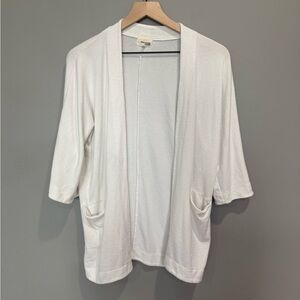 Wilfred Free white 3/4 sleeve open-front cardigan Sz XS
